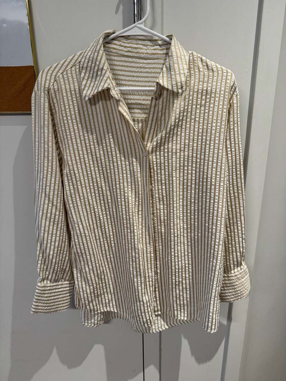 Striped Button Down Shirt Size L